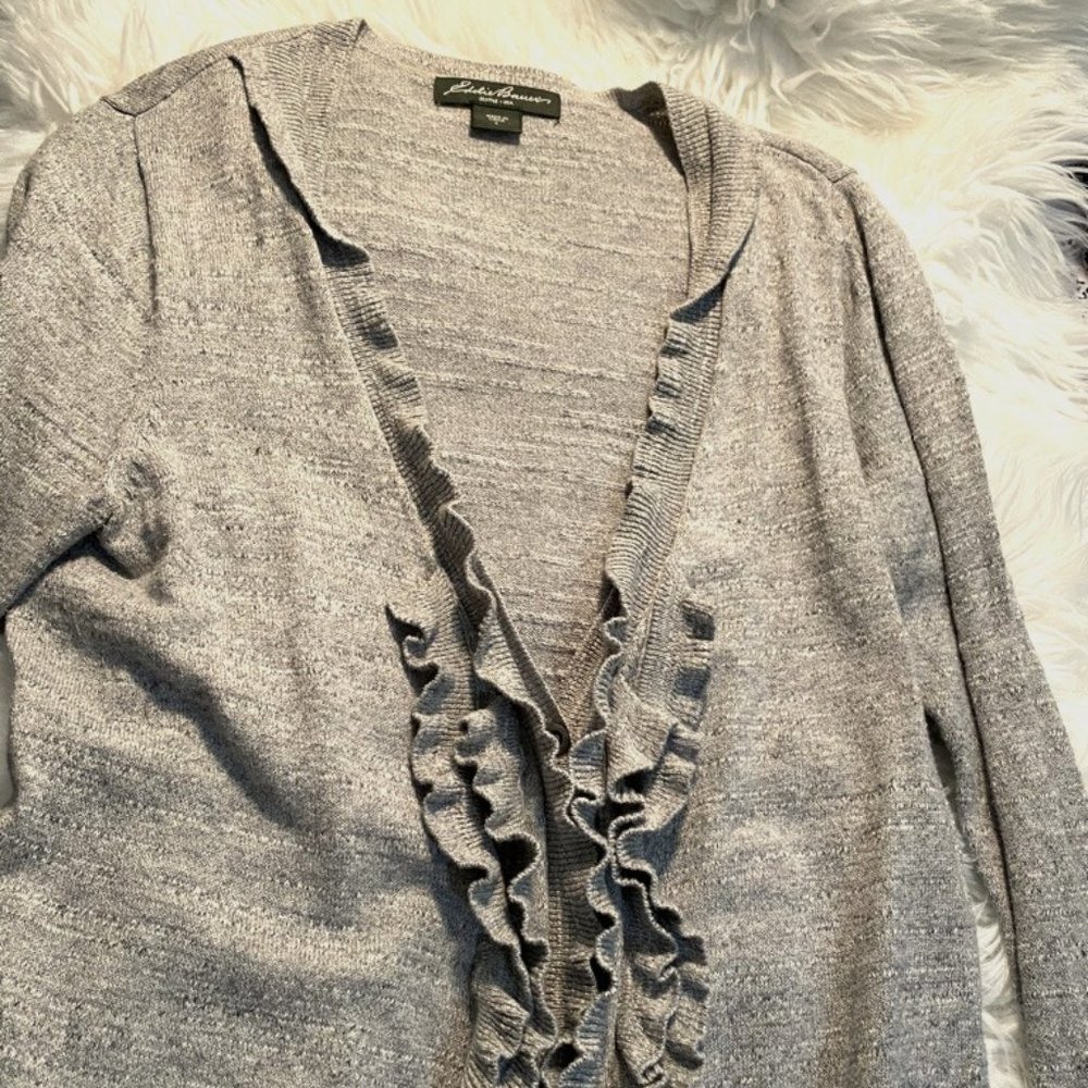 Eddie Bauer Ruffled Cardigan